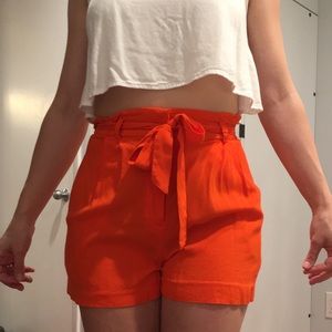 H&M 🍊 Paper Bag Shorts High-Waisted Flowy